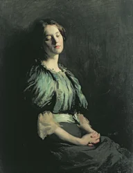 Muotokuva vihreään mekkoon pukeutuneesta tytöstä, 1899